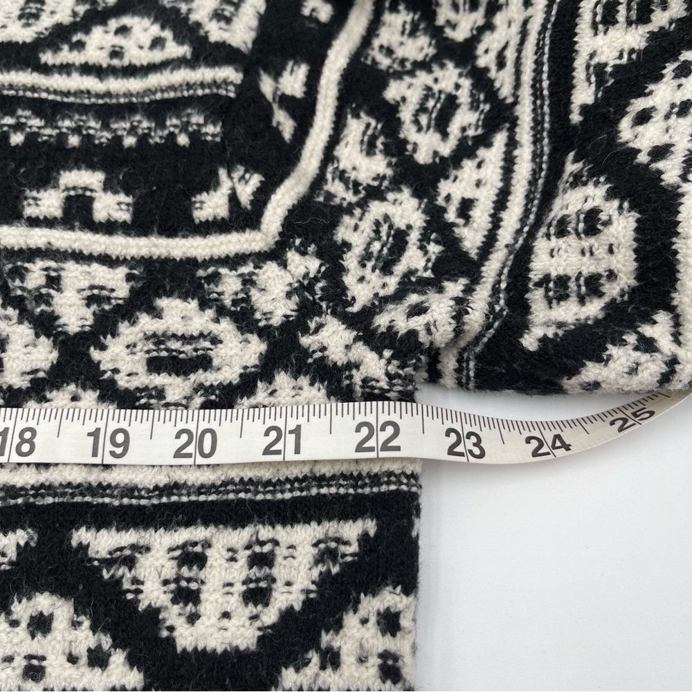 J. Jill Ultra Soft & Cozy Black/Cream Jacquard Pullover Sweater Sz Large - Picture 11 of 14